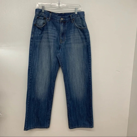 Lucky Brand  Loose Fit Jeans Men Size 32  Straight Leg Logo 100% Cotton 29” - Picture 1 of 11